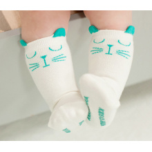 Meias de meias de algodão de bebê fofo com antiderrapante (ka022)